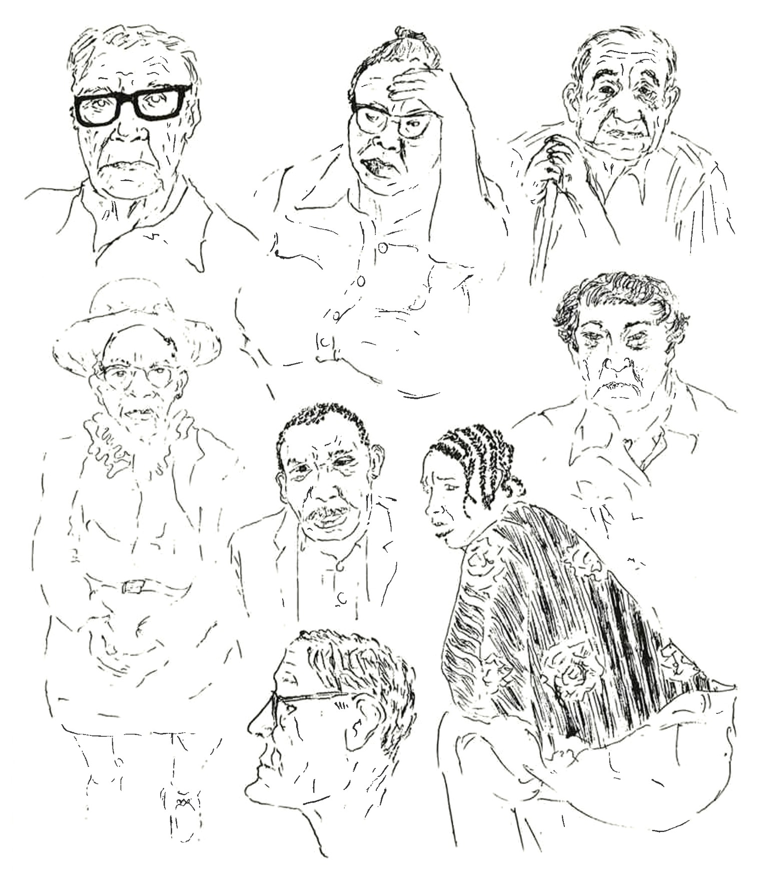 awesome old people drawings